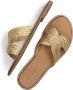 Inuovo Gouden Gevlochten Slippers Yellow Dames - Thumbnail 7