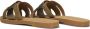 Inuovo Khaki Leren Slippers Stijlvol Model Green Dames - Thumbnail 5