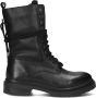 Inuovo Zwarte leren veterschoenen Black Dames - Thumbnail 4