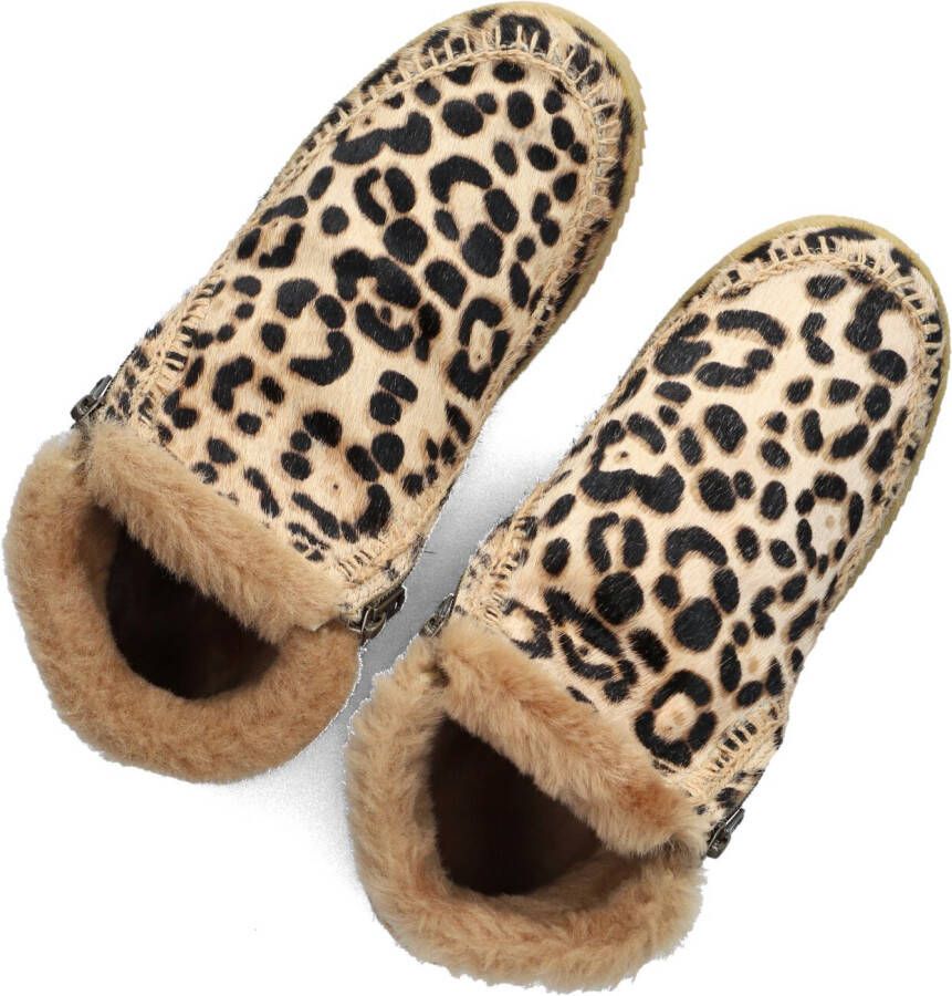 LAIDBACKLONDON Beige Laarzen Setsu Low Crochet Leopard