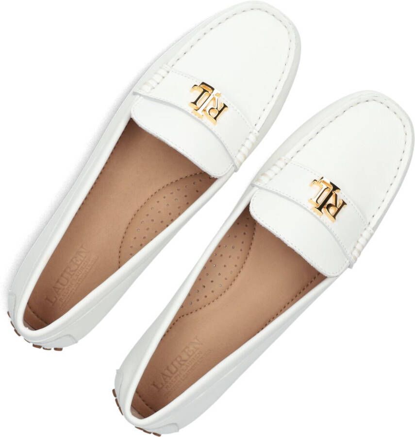 LAUREN RALPH LAUREN Witte Mocassins Barnsbury Flats Driver