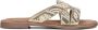 Lazamani Beige Zomer Slipper met Kralenbanden Beige Dames - Thumbnail 4