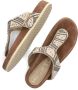 Lazamani Comfortabele Beige Slipper met Decoratieve Teen Multicolor Dames - Thumbnail 6