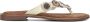 Lazamani Kralen Cirkel Slippers Beige Dames - Thumbnail 4