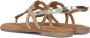 Lazamani Ladies sandals strass gold Goud Leer Platte sandalen Dames - Thumbnail 7