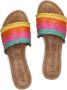 Lazamani Modieuze Oranje Geweven Slippers Multicolor Dames - Thumbnail 5