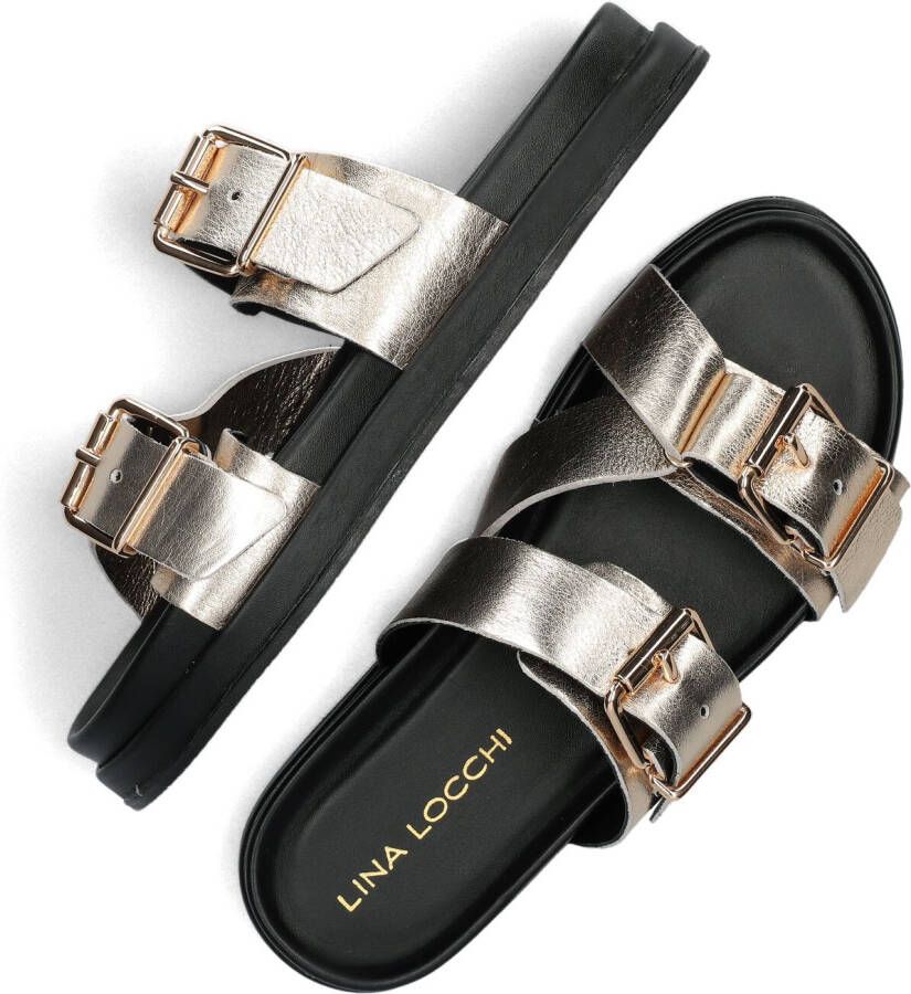 LINA LOCCHI Gouden Slippers Led 2 Band Slipper Dz