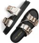 LINA LOCCHI Slippers Dames Led 2 Band Slipper Dz Maat: 39 Materiaal: Leer Kleur: Goud - Thumbnail 5