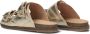 LINA LOCCHI Slippers Dames Led 2 Band Slipper Met Stiksels Maat: 36 Materiaal: Leer Kleur: Goud - Thumbnail 3