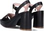 Mexx Zwarte Leren Sandalen Lauren Black Dames - Thumbnail 4