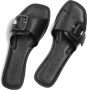 Mexx Zwarte Leren Elegante Slipper Lolli Black Dames - Thumbnail 5