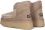 MOU Vachtlaarzen Dames Mini Eskimo Platform Boot Maat: 40 Materiaal: Suède Kleur: Beige - Thumbnail 4