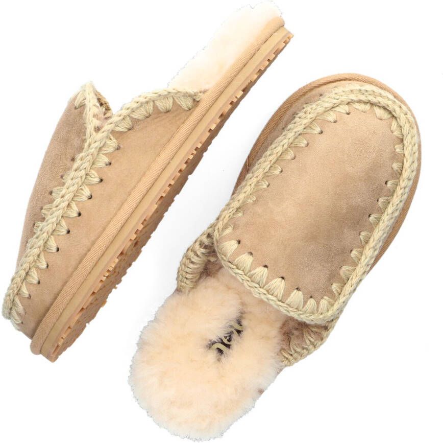 MOU Bruine Pantoffels Slipper Full Eskimo Stitch