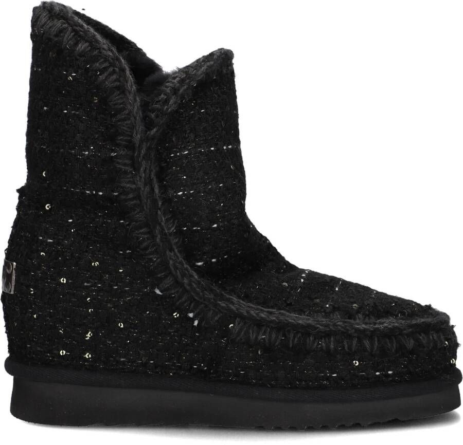 MOU Zwarte Enkellaarsjes Inner Wedge Tweed