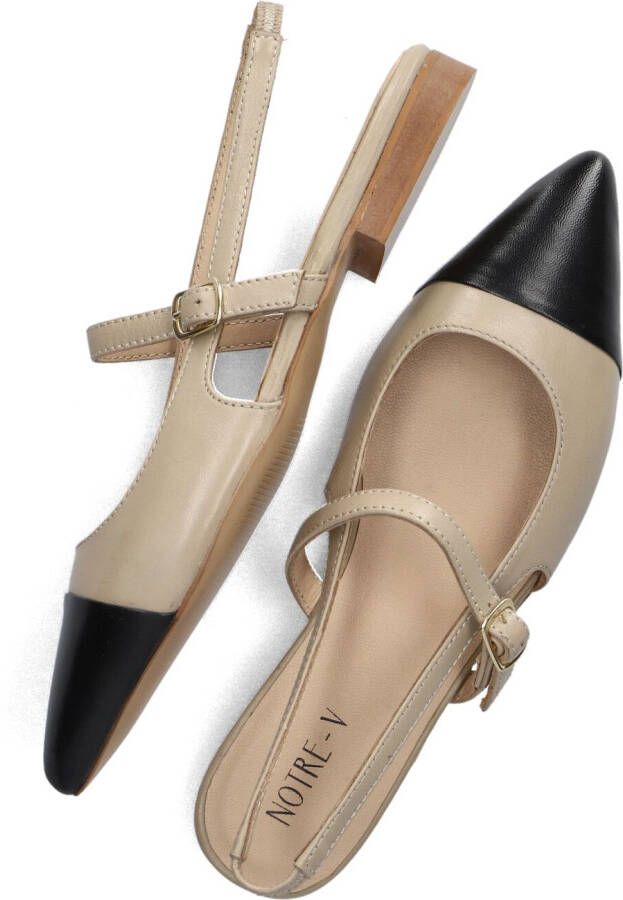 NOTRE-V Beige Slingbacks Vk1154