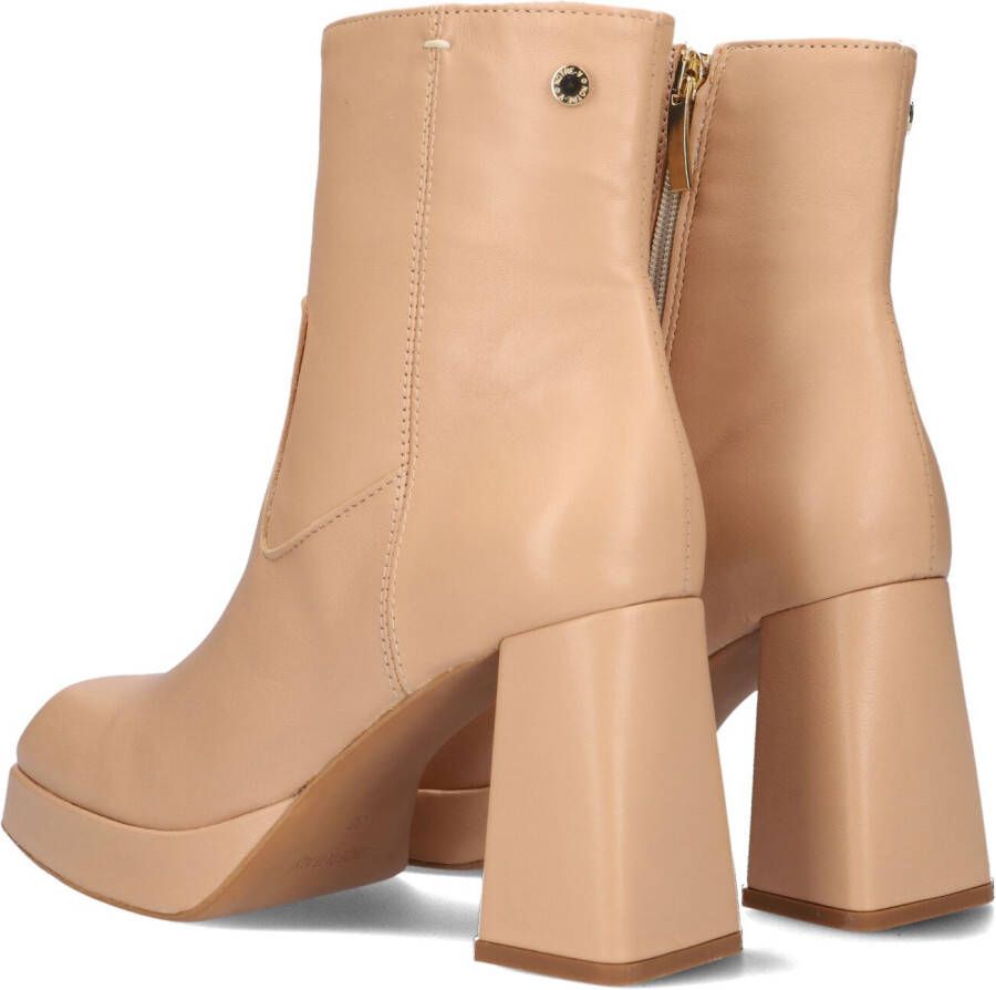 Notre-V Notre V Ao132 Enkellaarsjes Enkelboots met rits Dames Beige - Foto 3