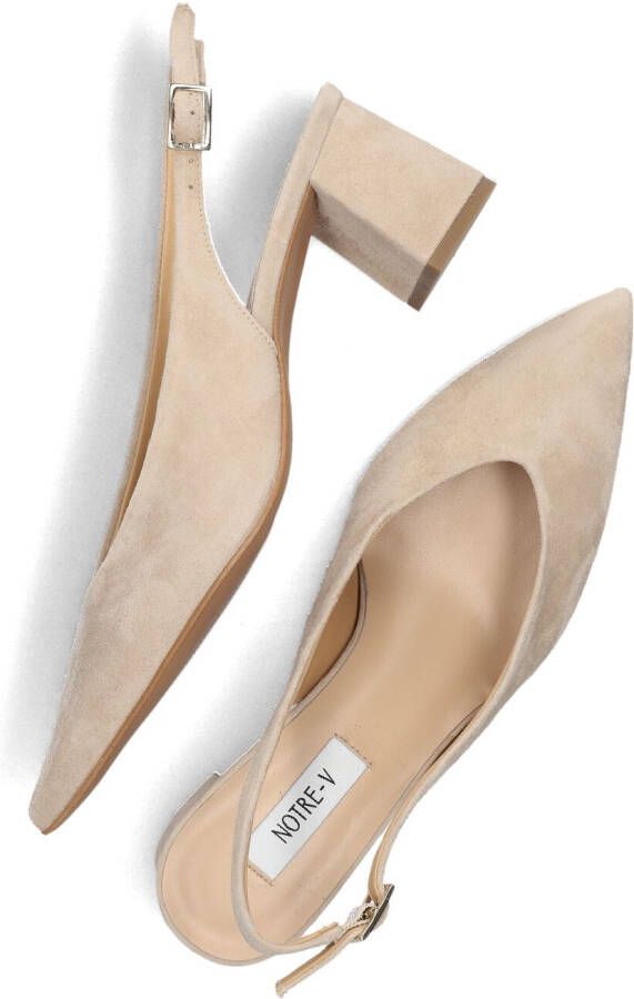 NOTRE-V Beige Slingbacks 35503