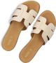 Notre-v Beige Krokodillenprint Slipper Beige Dames - Thumbnail 7