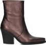 Notre-V Ar274 Enkellaarsjes Enkelboots met rits Dames Brons - Thumbnail 3