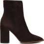 Notre-V 46936 Enkellaarsjes Enkelboots met rits Dames Bruin - Thumbnail 4