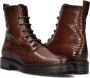 Notre-v Cognac Leren Veterschoenen Brown Dames - Thumbnail 7