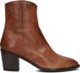 Notre-V Notre V 05 144 Enkellaarsjes Enkelboots met rits Dames Cognac - Thumbnail 2