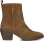 Notre-V Ki-4563 Enkellaarsjes Enkelboots met rits Dames Cognac - Thumbnail 3