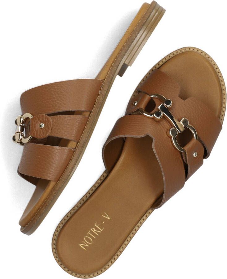 NOTRE-V Cognac Slippers 22718