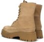 Gorpcore bruin Tinten 955017 Veterboots Laarzen Met Veters Dames Cognac - Thumbnail 4