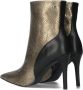 Notre-V Notre V 17535 Enkellaarsjes Enkelboots met rits Dames Goud - Thumbnail 3