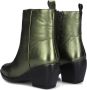 Notre-V Ki4563 Enkellaarsjes Enkelboots met rits Dames Groen - Thumbnail 3