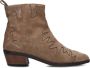 Notre-V 18060 Enkellaarsjes Enkelboots met rits Dames Taupe - Thumbnail 2