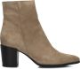 Notre-V At 156 Enkellaarsjes Enkelboots met rits Dames Taupe - Thumbnail 4