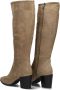 Notre-v Taupe Suede Hoge Hak Laarzen Beige Dames - Thumbnail 5