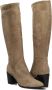 Notre-v Taupe Suede Hoge Hak Laarzen Beige Dames - Thumbnail 7