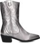 Notre-V 18050 Enkellaarsjes Enkelboots met rits Dames Zilver - Thumbnail 3