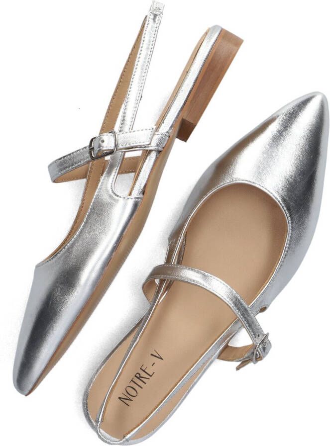 NOTRE-V Zilveren Slingbacks Vk1047