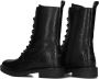 Notre-v Zwarte Leren Veterschoenen Black Dames - Thumbnail 4