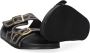 Notre-v Elegante Sandaal Zwart Stiksels Gespen Black Dames - Thumbnail 4