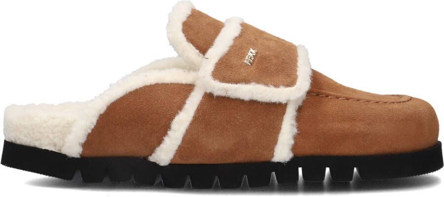 NUBIKK Cognac Pantoffels Teddy Fur