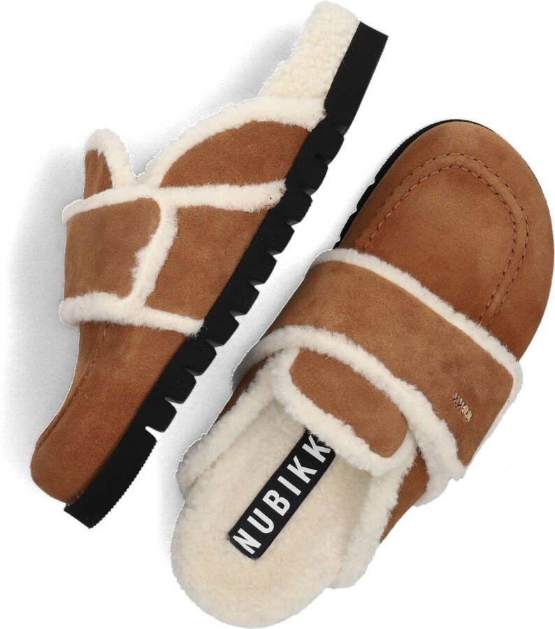 NUBIKK Cognac Pantoffels Teddy Fur