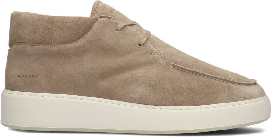 NUBIKK Taupe Veterschoenen Jiro Gio Fur