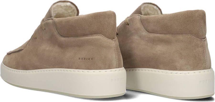 NUBIKK Taupe Veterschoenen Jiro Gio Fur