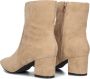 Omoda 0591-2 Enkellaarsjes Enkelboots met rits Dames Beige - Thumbnail 4