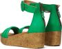 Omoda 722025 Sandalen Met Sleehak Dames Groen - Thumbnail 3