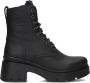 Panama Jack Porty B1 Veterboots Laarzen Met Veters Dames Zwart - Thumbnail 4