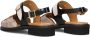 Pertini Bruine Leren Sandalen met Slangenprint Brown Dames - Thumbnail 3