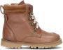 Bruin Tinten 26244 Veterboots Laarzen Met Veters Meisjes Cognac - Thumbnail 2