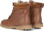 Bruin Tinten 26244 Veterboots Laarzen Met Veters Meisjes Cognac - Thumbnail 3