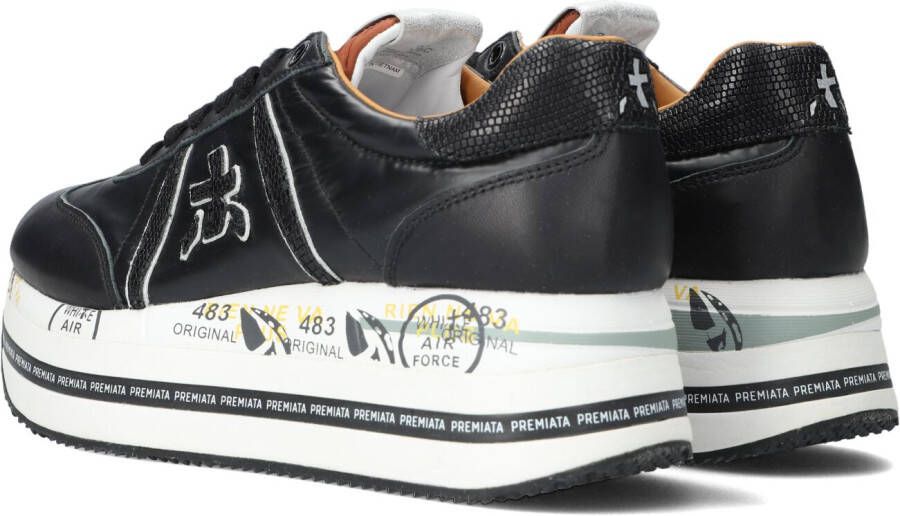 Premiata Zwarte Lage Sneakers Beth